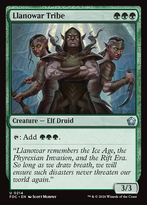 Llanowar Tribe · Foundations Commander 214/3