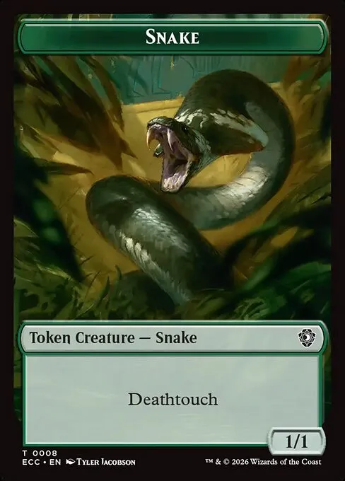 Snake · Lorwyn Eclipsed Commander Tokens 8/13