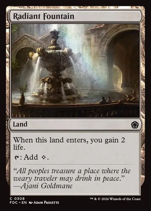 Radiant Fountain · Foundations Commander 308/3