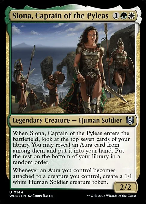 Siona, Captain of the Pyleas · Wilds of Eldraine Commander 144/173