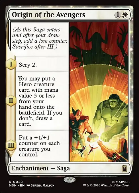 Origin of the Avengers · Marvel Super Heroes 28/24