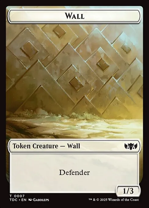 Wall · Tarkir: Dragonstorm Commander Tokens 7/34