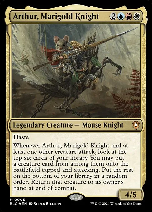 Arthur, Marigold Knight · Bloomburrow Commander 5/356