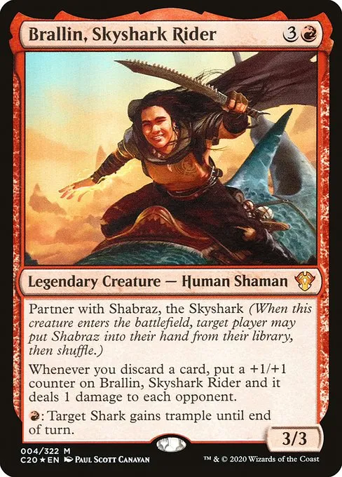 Brallin, Skyshark Rider · Commander 2020 4/322