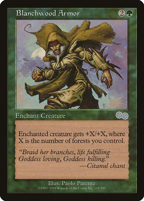 Blanchwood Armor · Urza's Saga 237/357