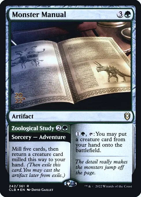 Monster Manual // Zoological Study · Battle for Baldur's Gate Promos 242s/104