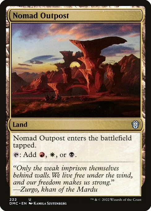 Nomad Outpost · Dominaria United Commander 222/240