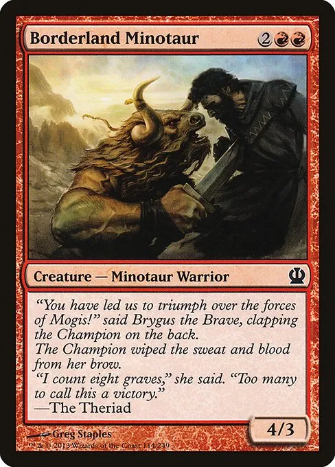 Borderland Minotaur · Theros 114/249