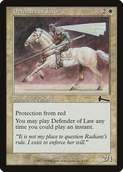 Defender of Law · Urza's Legacy 5/143
