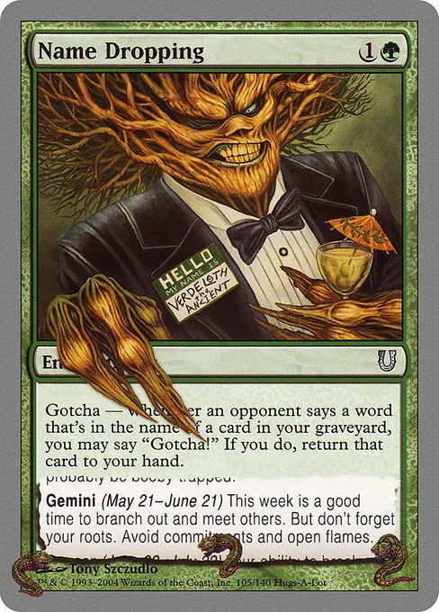 Name Dropping · Unhinged 105/168