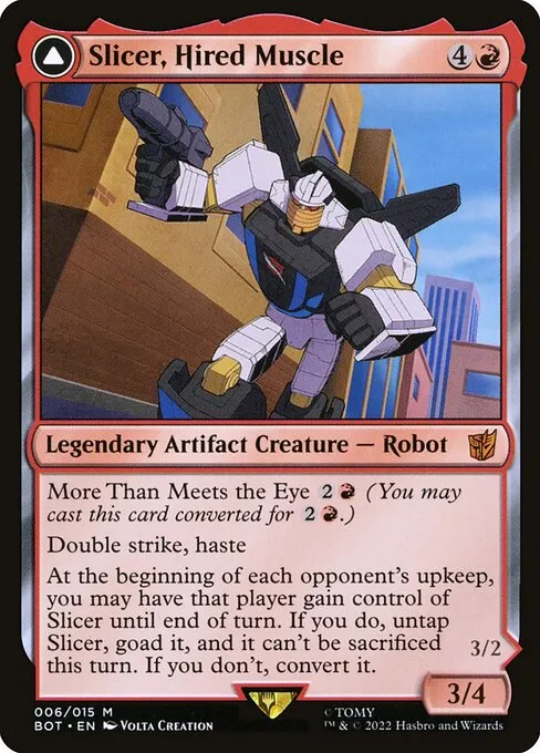 Slicer, Hired Muscle // Slicer, High-Speed Antagonist · Transformers 6/29