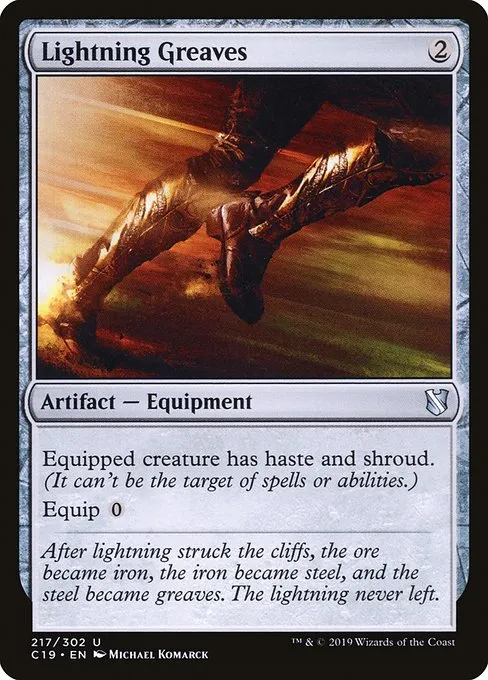Lightning Greaves · Commander 2019 217/302