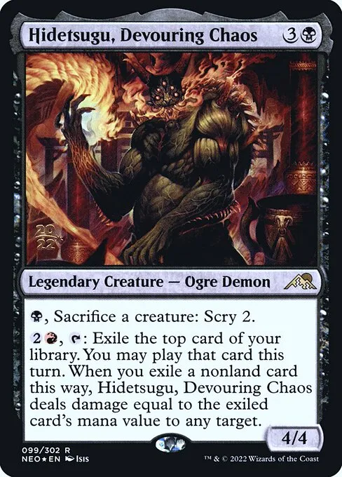 Hidetsugu, Devouring Chaos · Kamigawa: Neon Dynasty Promos 99s/148