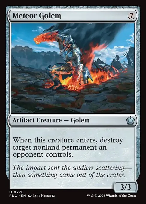 Meteor Golem · Foundations Commander 270/3