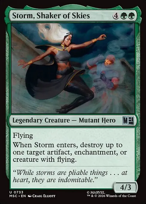 Storm, Shaker of Skies · Marvel Super Heroes Commander 733/9