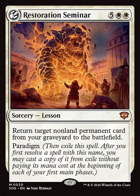 Restoration Seminar · Secrets of Strixhaven 30/368