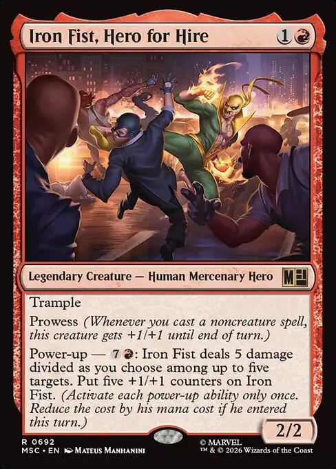 Iron Fist, Hero for Hire · Marvel Super Heroes Commander 692/9