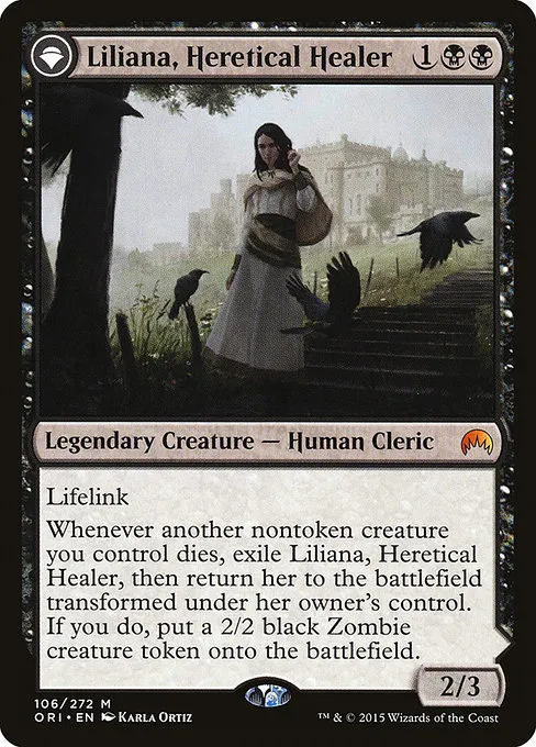 Liliana, Heretical Healer // Liliana, Defiant Necromancer · Magic Origins 106/288