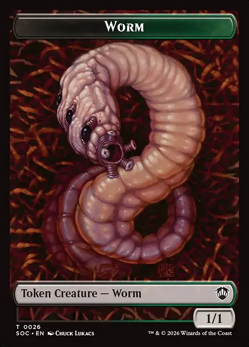 Worm · Secrets of Strixhaven Commander Tokens 26/30