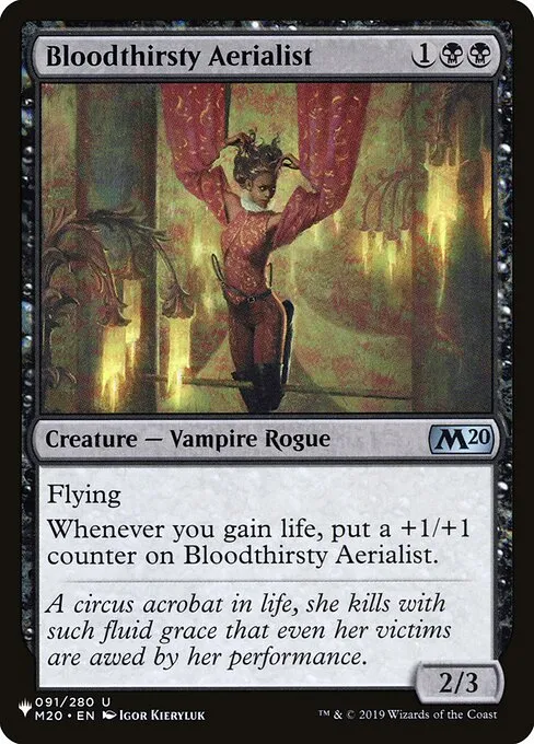 Bloodthirsty Aerialist · The List M20-91/5050