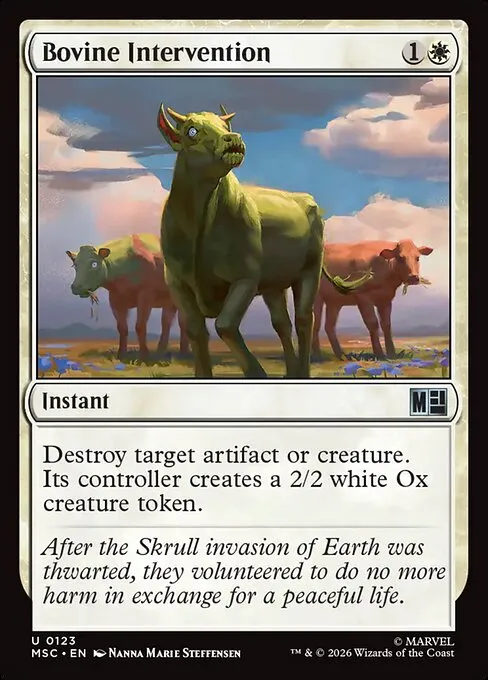 Bovine Intervention · Marvel Super Heroes Commander 123/9