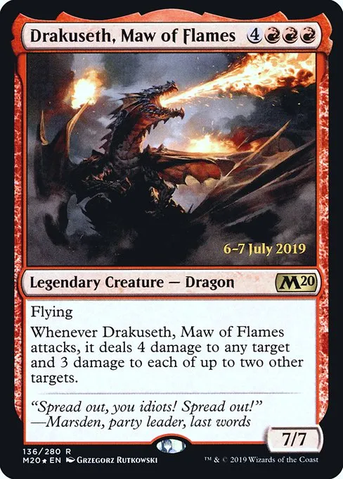 Drakuseth, Maw of Flames · Core Set 2020 Promos 136s/144