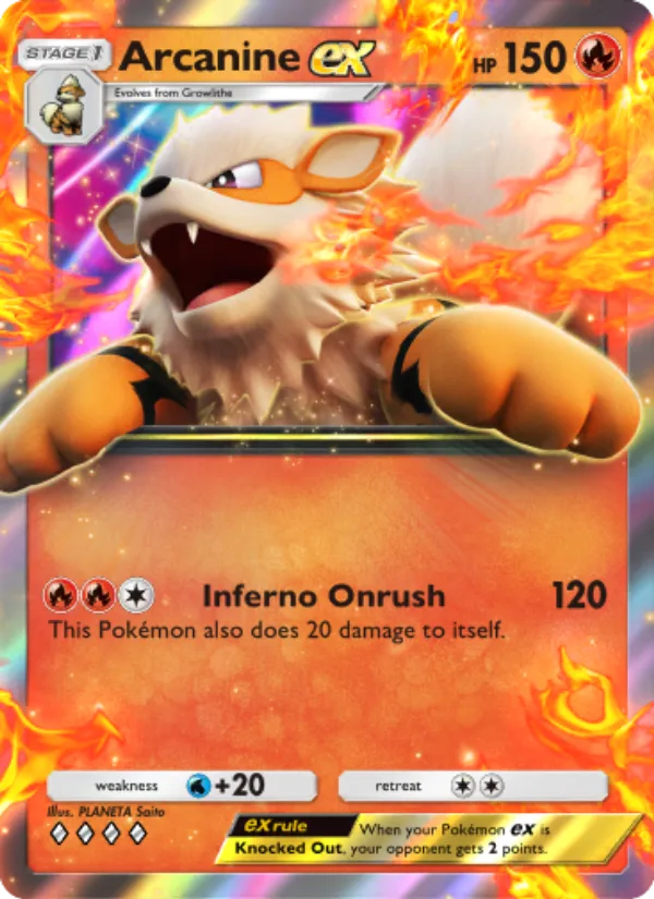 Arcanine ex · Genetic Apex 041/226