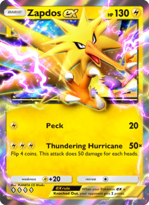 Zapdos ex · Genetic Apex 104/226