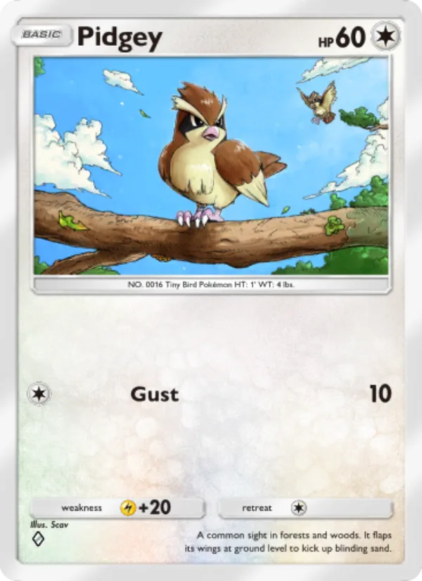 Pidgey · Genetic Apex 186/226