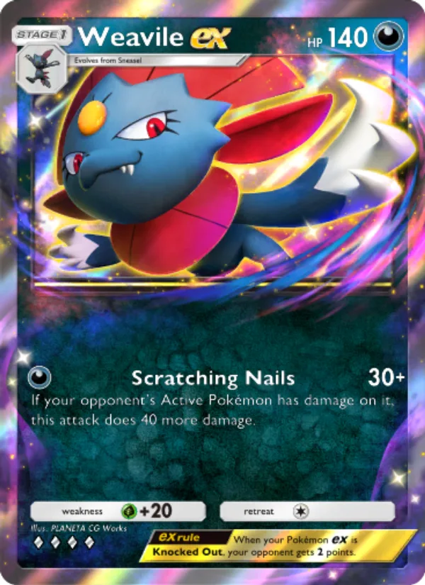 Weavile ex · Space-Time Smackdown 099/140