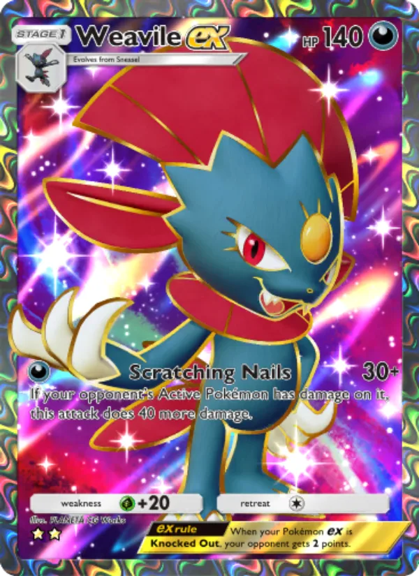 Weavile ex · Space-Time Smackdown 186/140
