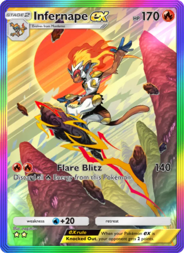 Infernape ex · Space-Time Smackdown 197/140