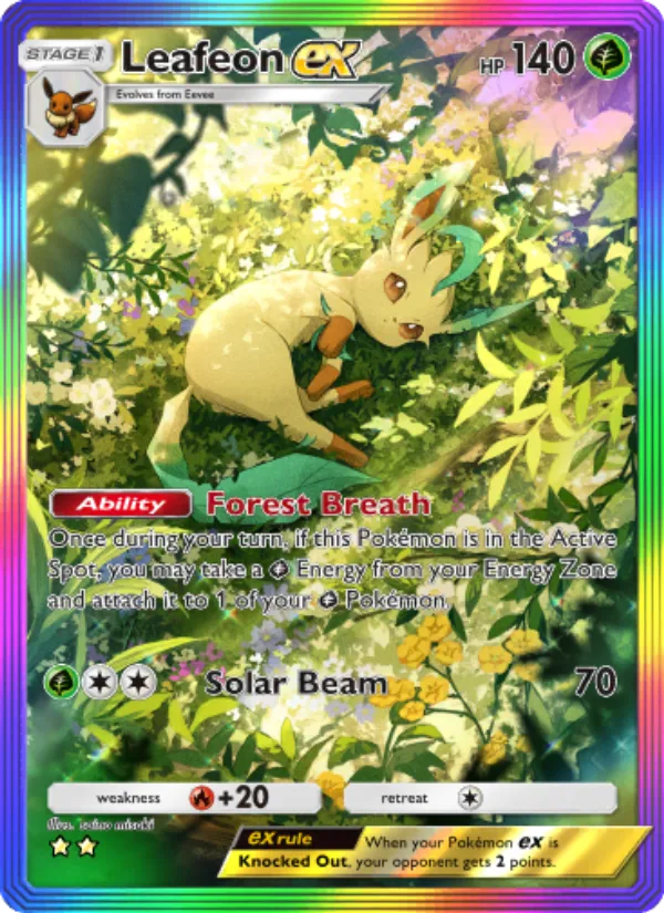 Leafeon ex · Triumphant Light 091/75