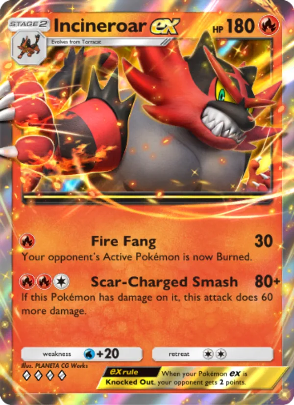 Incineroar ex · Celestial Guardians 033/155