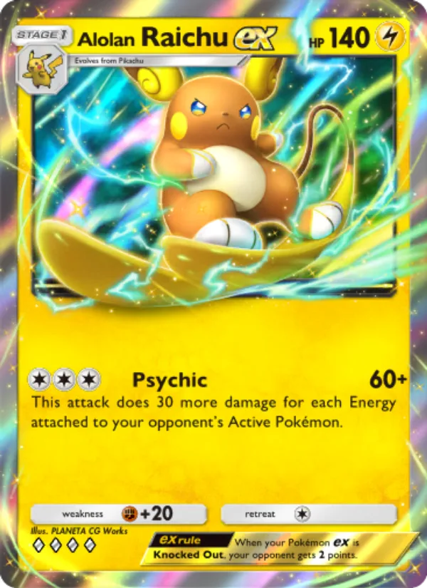 Alolan Raichu ex · Celestial Guardians 058/155