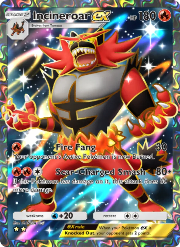 Incineroar ex · Celestial Guardians 182/155