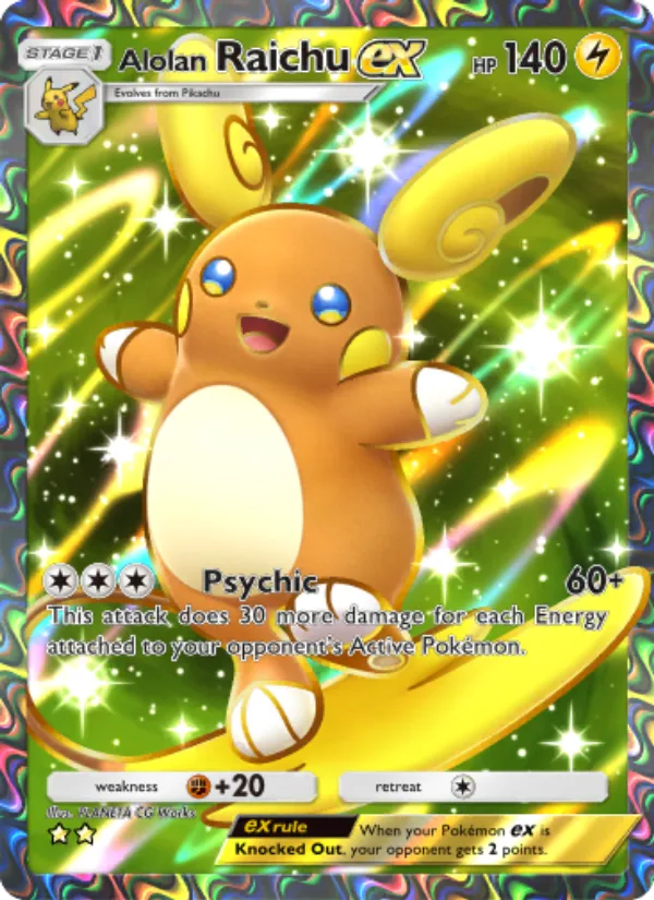 Alolan Raichu ex · Celestial Guardians 185/155