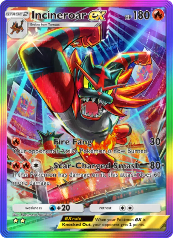 Incineroar ex · Celestial Guardians 200/155