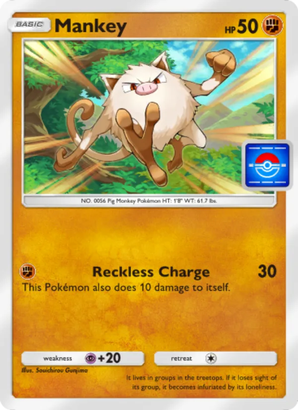 Mankey · Promos-A 017/100
