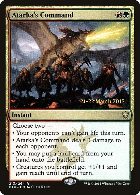 Atarka's Command · Dragons of Tarkir Promos 213s/51