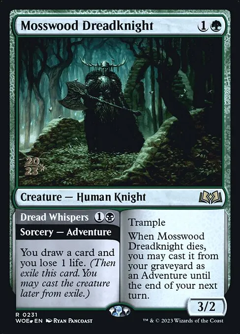 Mosswood Dreadknight // Dread Whispers · Wilds of Eldraine Promos 231s/160