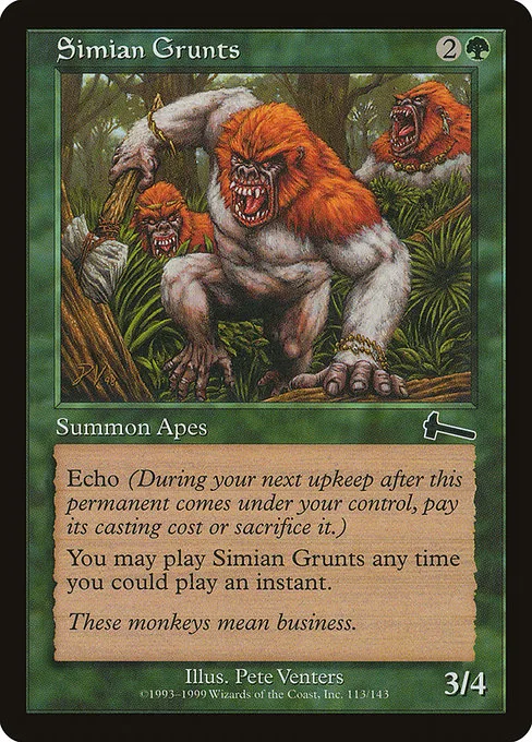 Simian Grunts · Urza's Legacy 113/143