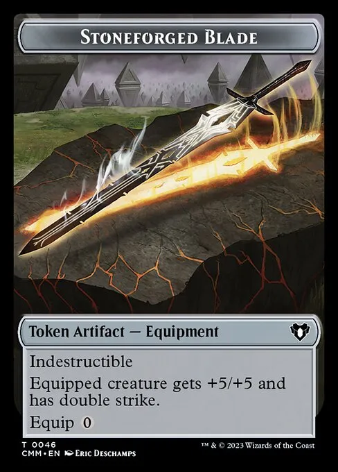 Stoneforged Blade · Commander Masters Tokens 46/81