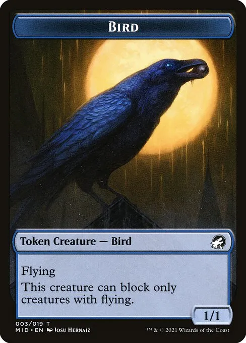 Bird · Innistrad: Midnight Hunt Tokens 3/19