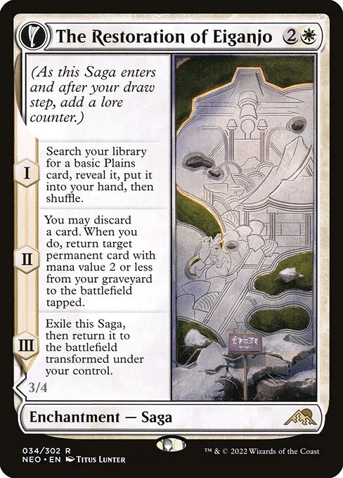 The Restoration of Eiganjo // Architect of Restoration · Kamigawa: Neon Dynasty 34/531