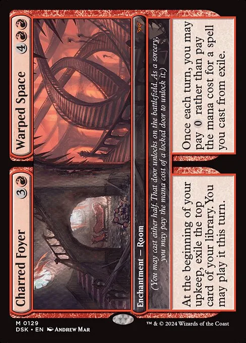 Charred Foyer // Warped Space · Duskmourn: House of Horror 129/419