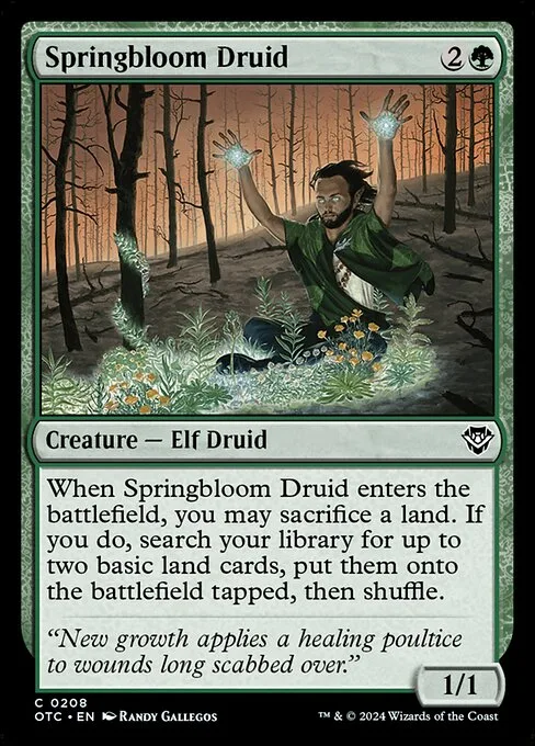 Springbloom Druid · Outlaws of Thunder Junction Commander 208/342