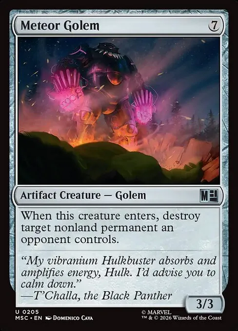 Meteor Golem · Marvel Super Heroes Commander 205/9