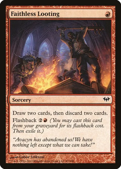 Faithless Looting · Dark Ascension 87/158