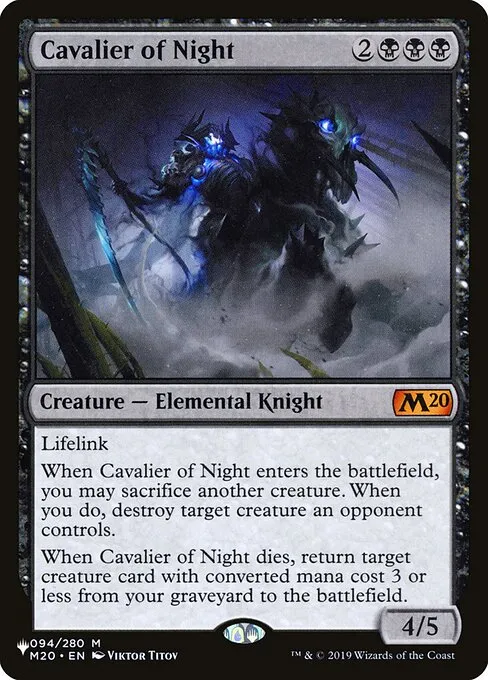 Cavalier of Night · The List M20-94/5050